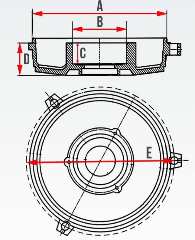 Щит  100 (øподш-62мм/øзамка-158мм) ТМ9