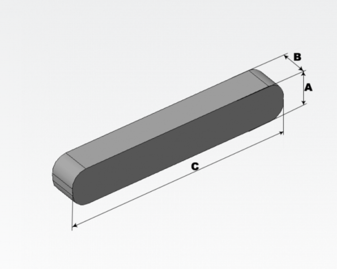 Шпонка для вала (6мм*6мм*30мм)