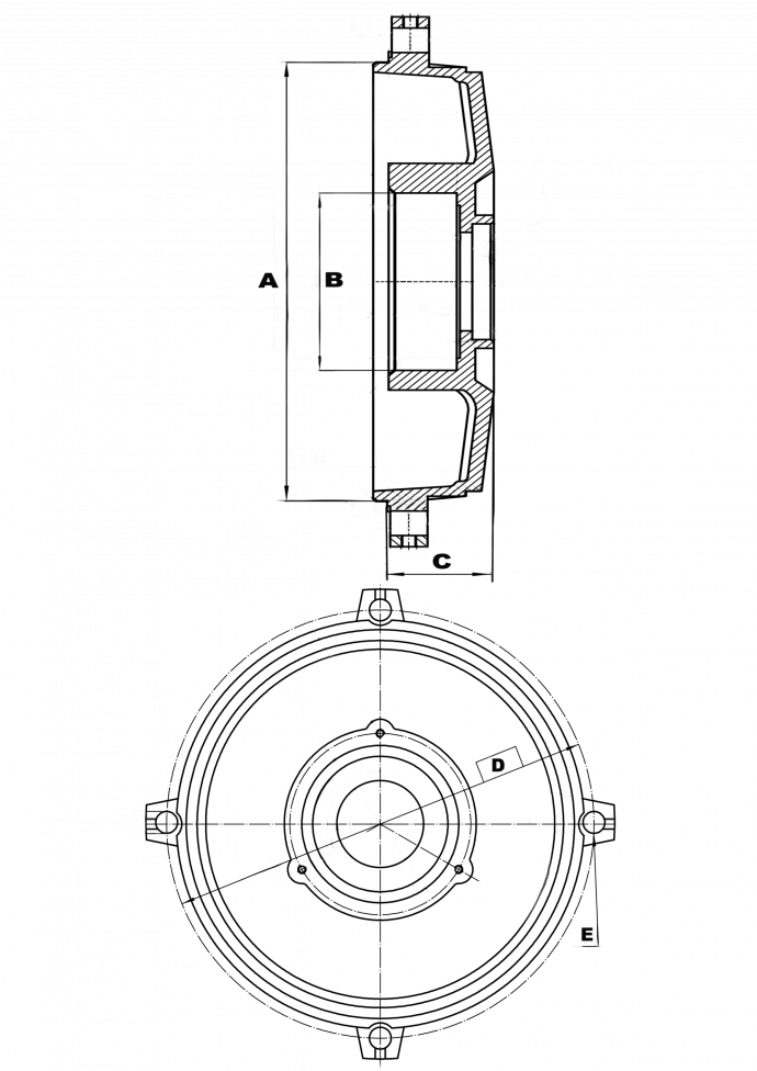 Щит 160 (øподш-100мм/øзамка-263мм) LH  gu/shu