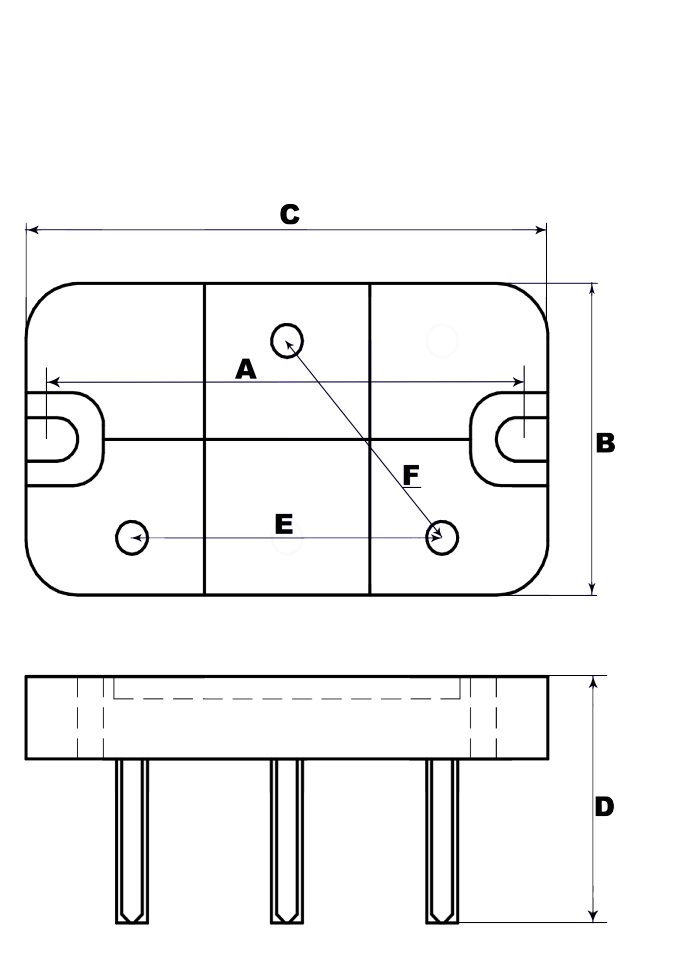 Клеммная панель 160 АИР/4А, 3 шпильки М6 БЦ