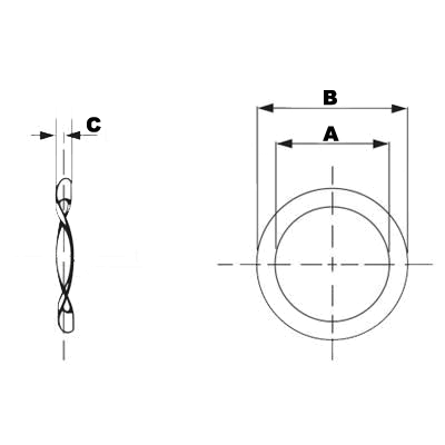 Кольцо пружинное  d-51мм АИР80,90 (подш.205,304,604)