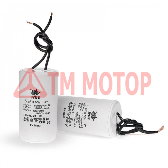 Конденсатор CBB-60 5мкФ 450V JYUL (гибкие выводы)