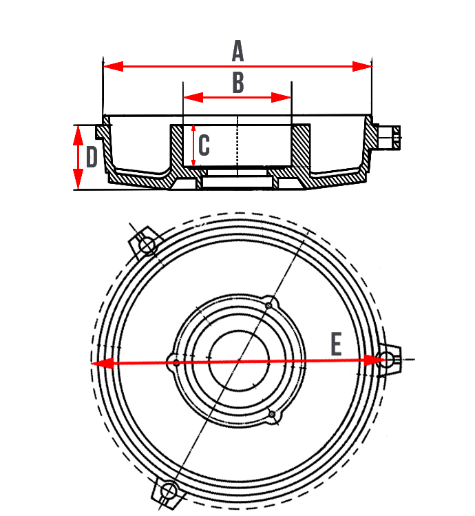 Щит  100 (øподш-62мм/øзамка-158мм)
