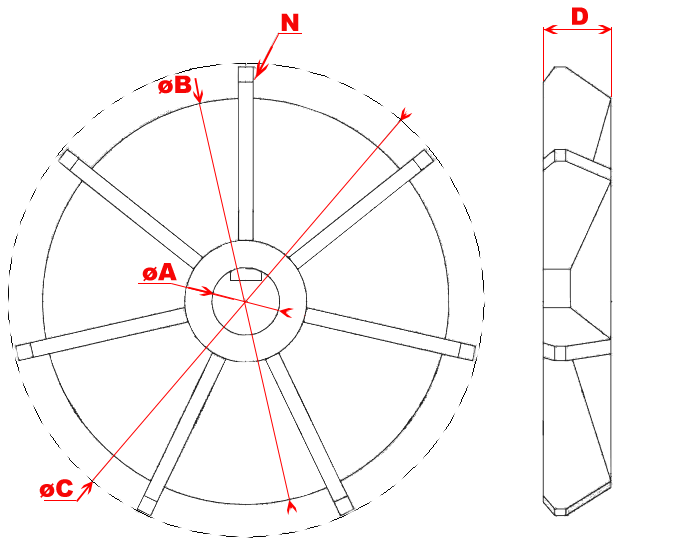 Вентилятор АИР-132 (4,6,8) 38мм/165мм/205мм ТМ(1,2,3,4,9,10)