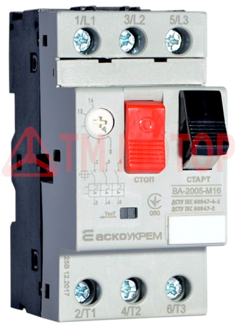 Автоматический выключатель защиты двигателя УКРЕМ ВА-2005 М16 (9А-14А)